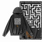 Think Outside the Box Acid-Washed Black Graphic Hoodie