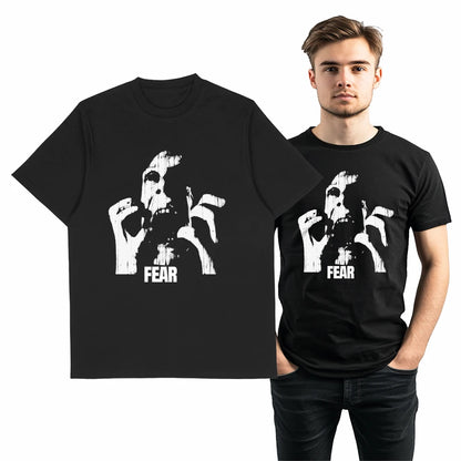COOLMIND Unisex Fear Emotion Graphic Cotton T-Shirt