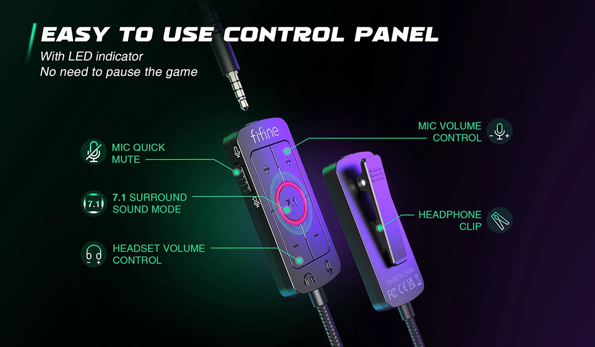 Immerse Yourself in Gaming with the FIFINE 7.1 Surround Sound Headset