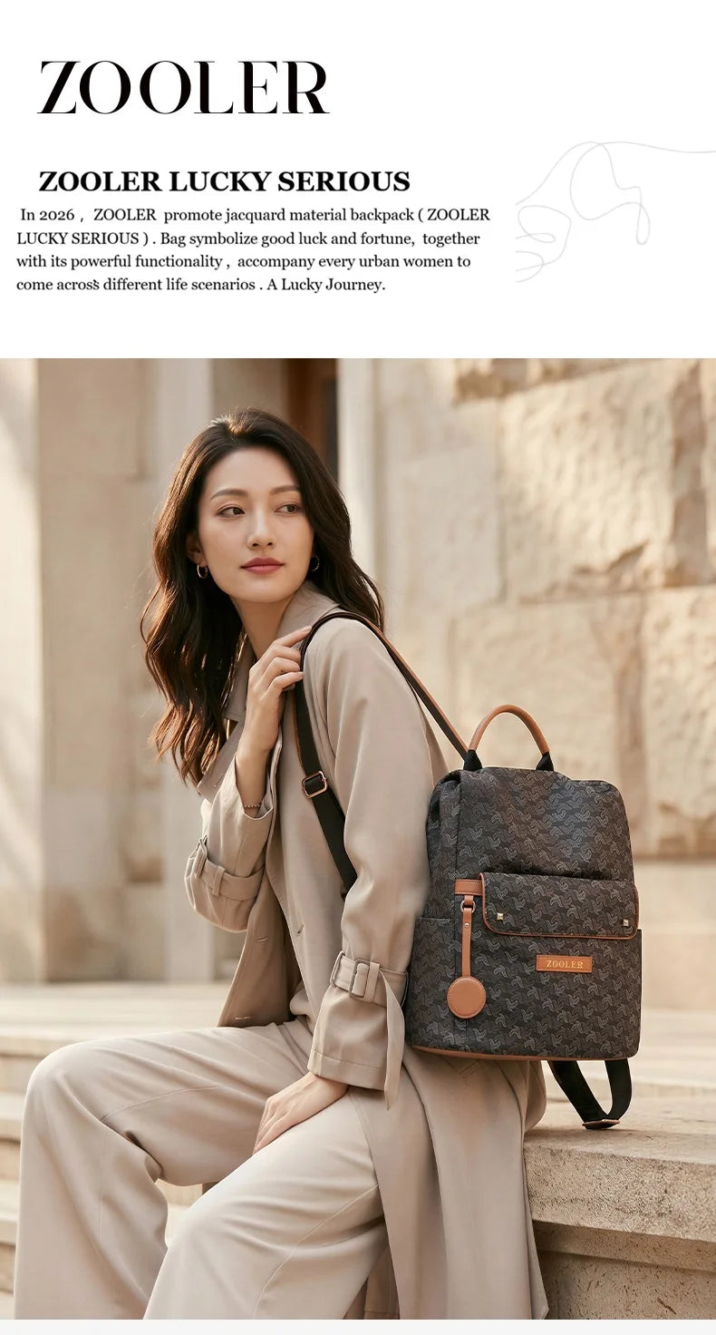 ZOOLER Nylon Embossed Backpack