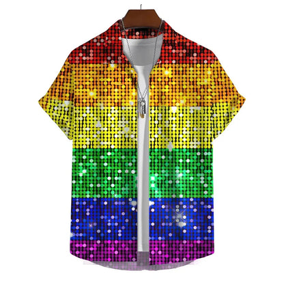 Men’s 3D Print Rainbow Shirt (10 different designs available) Habicare