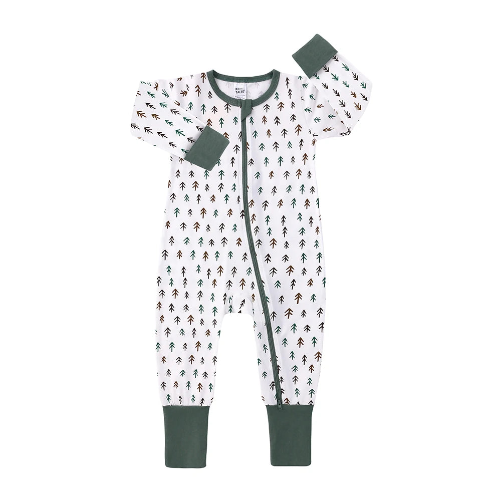 Kids Tales Little Daydream Cotton-Blend Double-Zip Romper