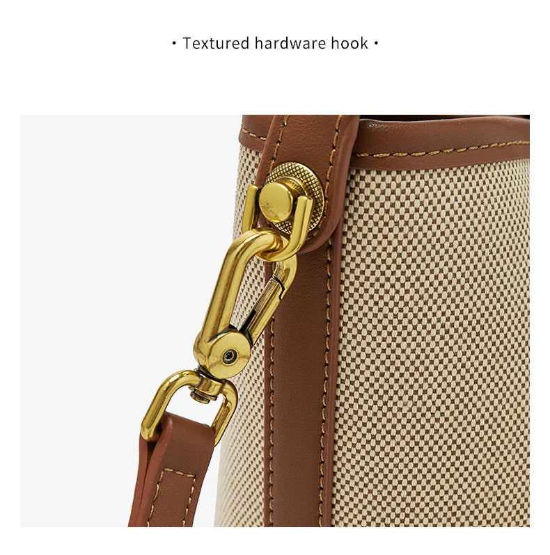 FOXER 2026 New Women's Handbag PVC Leather Lady Bucket Bag Fashion Shoulder Bag Light Luxury Best Gift for Wife,Lover