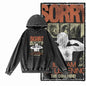 G12 Acid-Washed Black Streetwear Graphic Hoodie