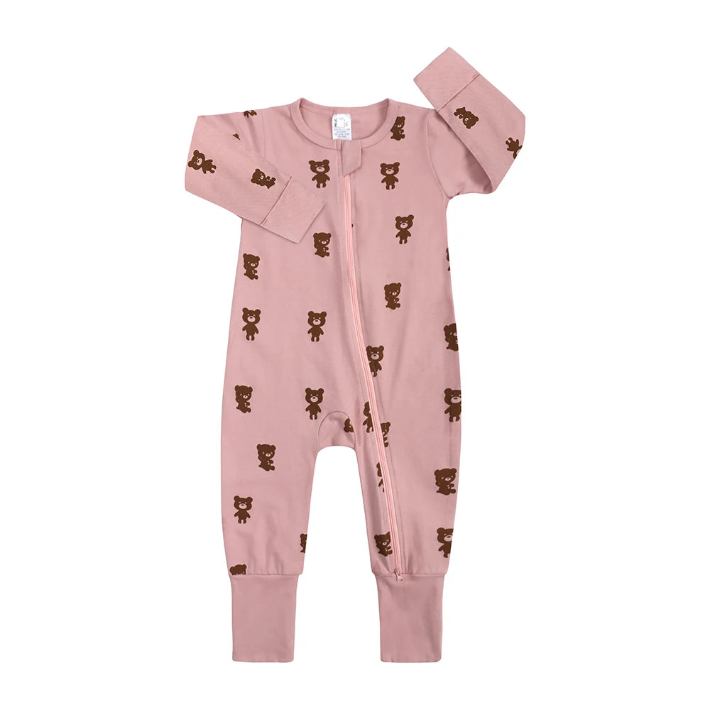 Kids Tales Little Daydream Cotton-Blend Double-Zip Romper