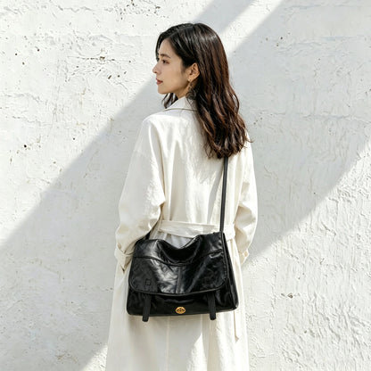 FOXER Wrinkled Genuine Leather Women's Crossbody Bag