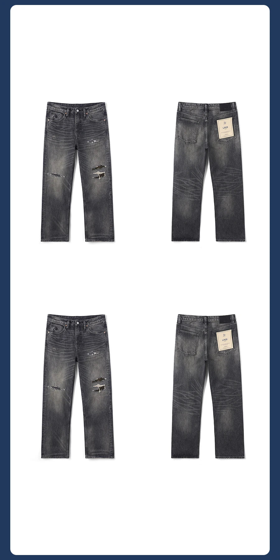 SIMWOOD High Standard 2026 Autumn New 13.5oz Loose Relax Washed Jeans Men Patched Denim Vintage Distressed Streetwear Pants