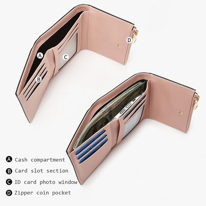 FOXER Women's Short Wallet – Premium Split Leather Design