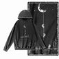 Orbit Runner Astronaut Acid-Washed Black Hoodie