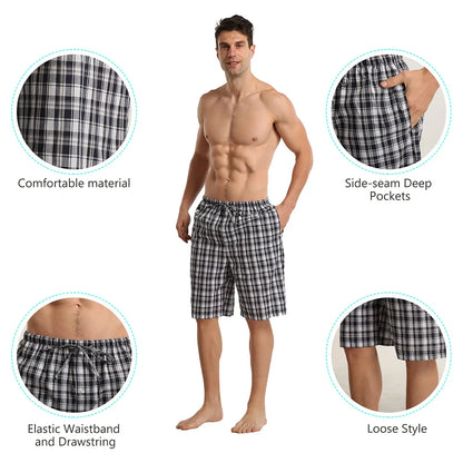Men's Cotton Summer Pajama Shorts - Comfort Meets Style