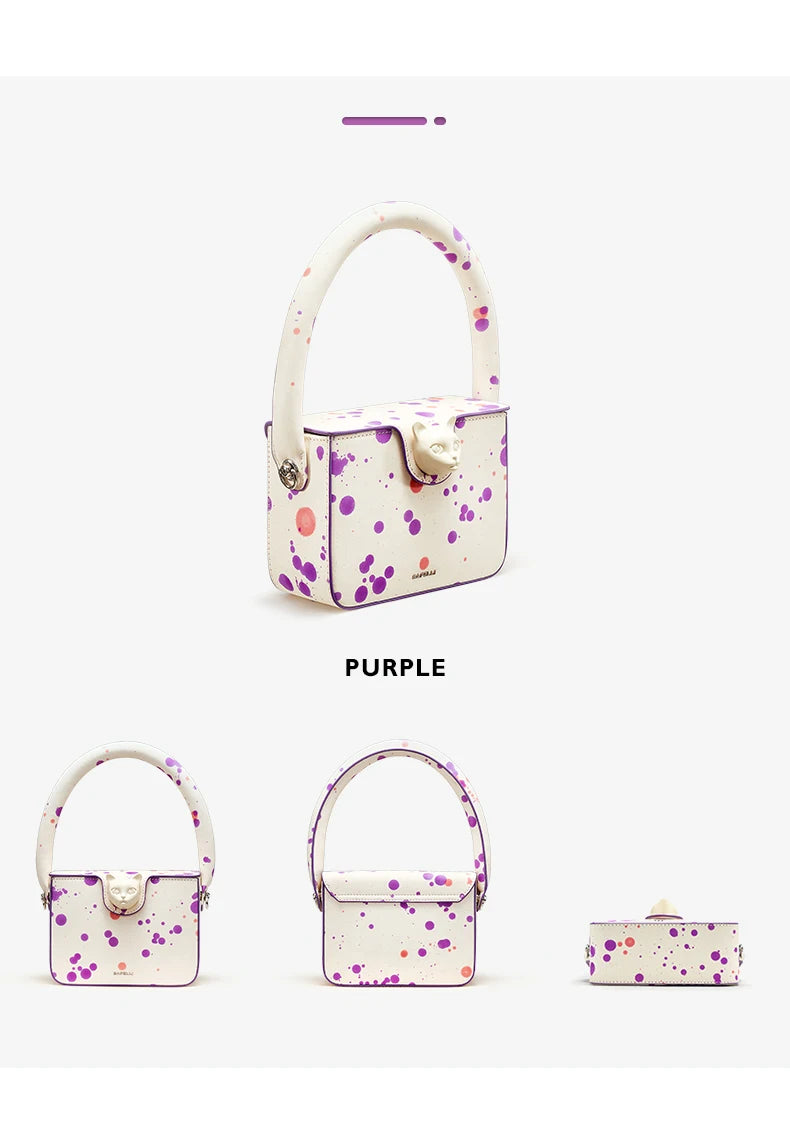 BAFELLI 2026 NEW WOMEN'S HANDBAG BOXY GENUINE LEATHER ORIGINAL DESIGNER LUXURY BRAND CAT SHOULDER FASHION BAGS STYLISH PURSE
