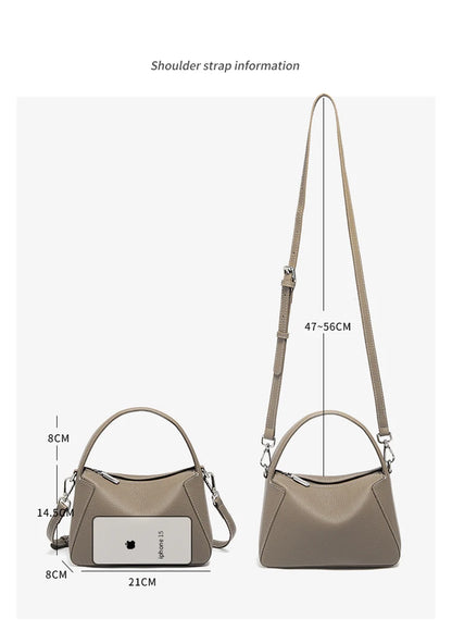 FOXER Lady's Handbag Cow Leather Shoulder Bag Small Size Crossbody Minimalist Style Bag Commute Work High Quality
