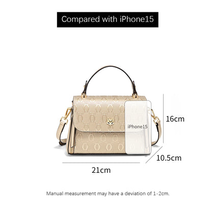 FOXER Lady's Handbag Split Leather Shoulder Bag 2026 Fashion Light Luxury Crossbody Bag Vintage Commute Female Messenger Bag