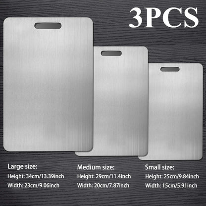 3PCS Stainless Steel Chopping Board
