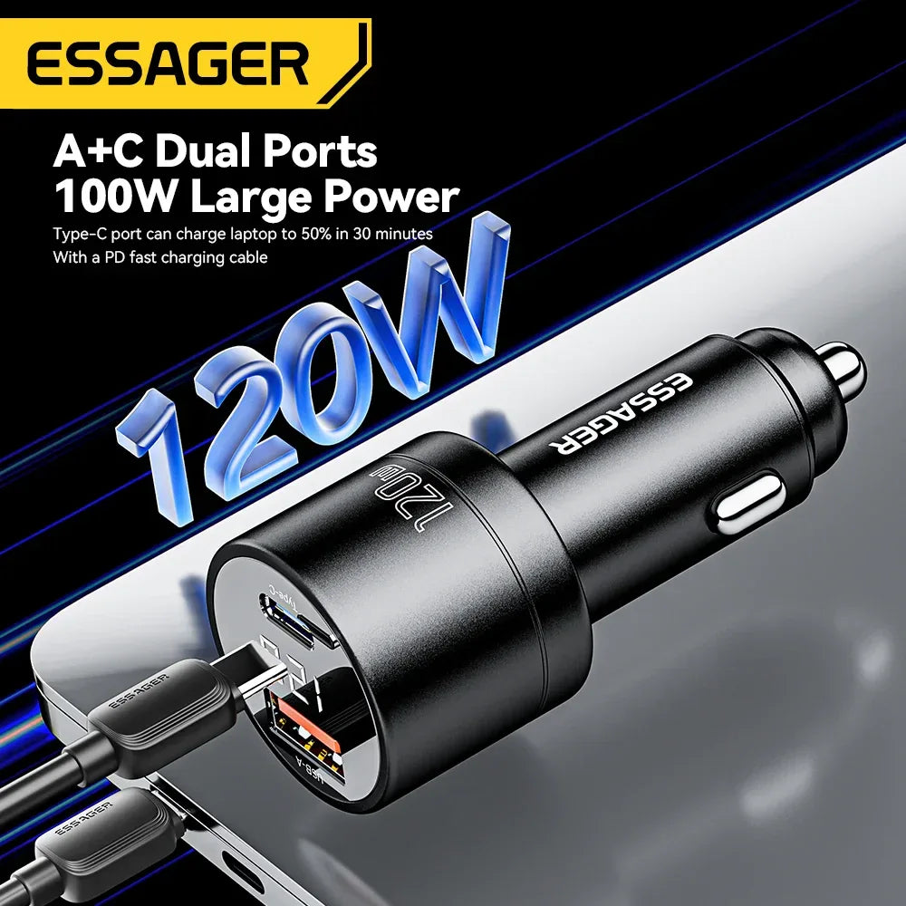 Essager 120W PD Car Charger - ShopHub