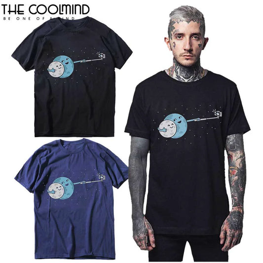 COOLMIND Funny Graphic Cotton T-Shirt | Men's Relaxed Style