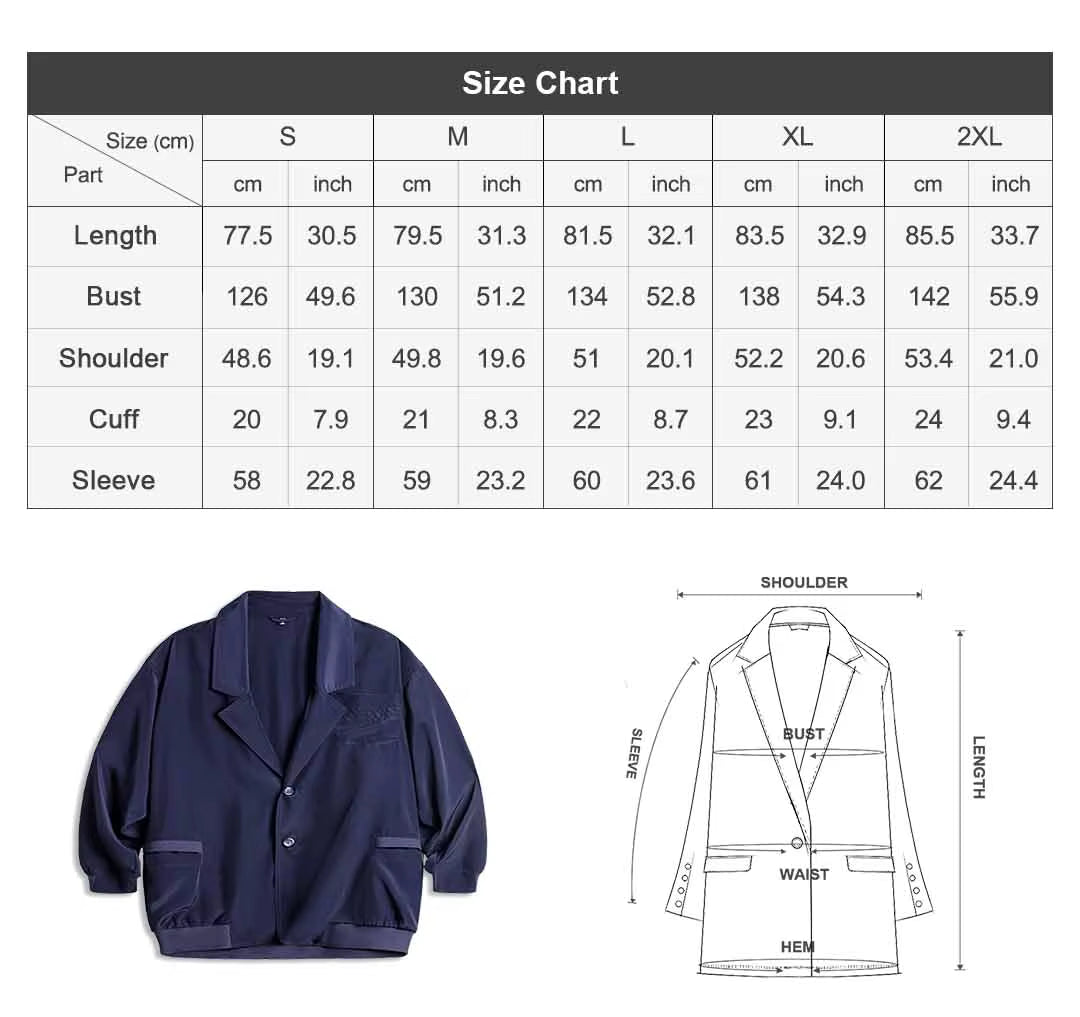 MADEN Dark Blue Lightweight Blazer | Relaxed Smart Casual