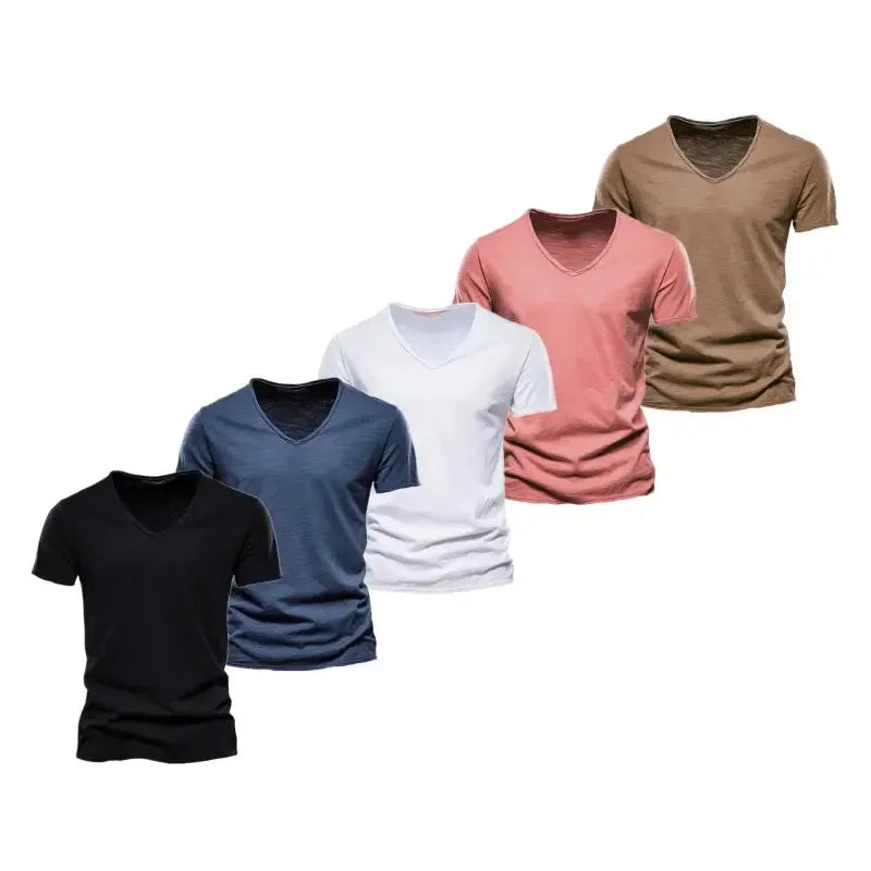 AIOPESON 5 Pack 100% Cotton T-Shirts - ShopHub