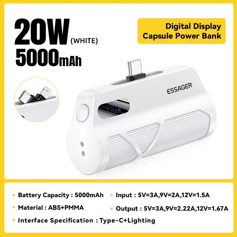 Essager Mini Capsule Power Bank - ShopHub
