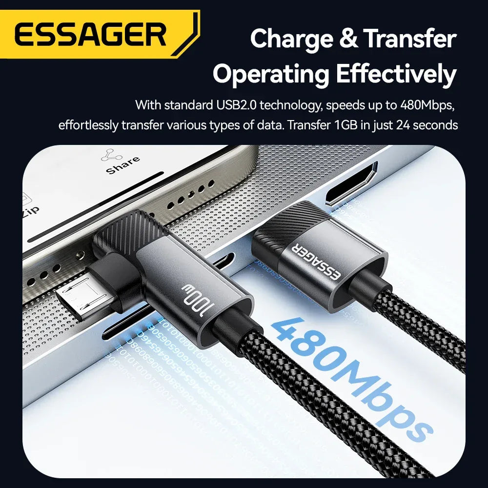 Essager 2-in-1 100W Fast Charging Cable - ShopHub