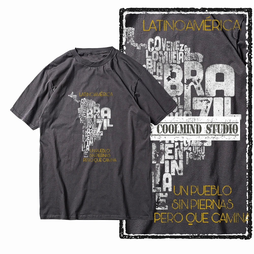 COOLMIND X0044 Latin Spirit Graphic Cotton Tee