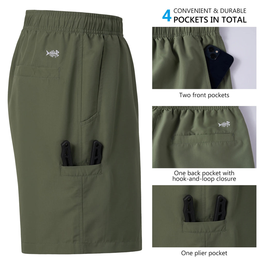 BASSDASH Men's 8” Fishing Water Shorts ShopHub