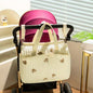 Embroidered Multi-Functional Diaper Bag