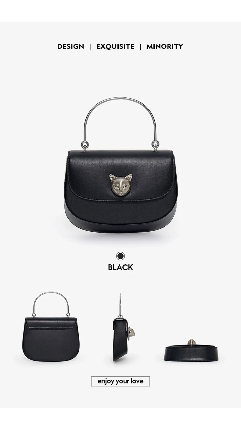 BAFELLI 2026 NEW WOMEN'S HANDBAG CAT EVENING PURSE LUXURY BRAND DESIGNER STYLE FASHION CASUAL CROSSBODAY LEATHER STYLISH