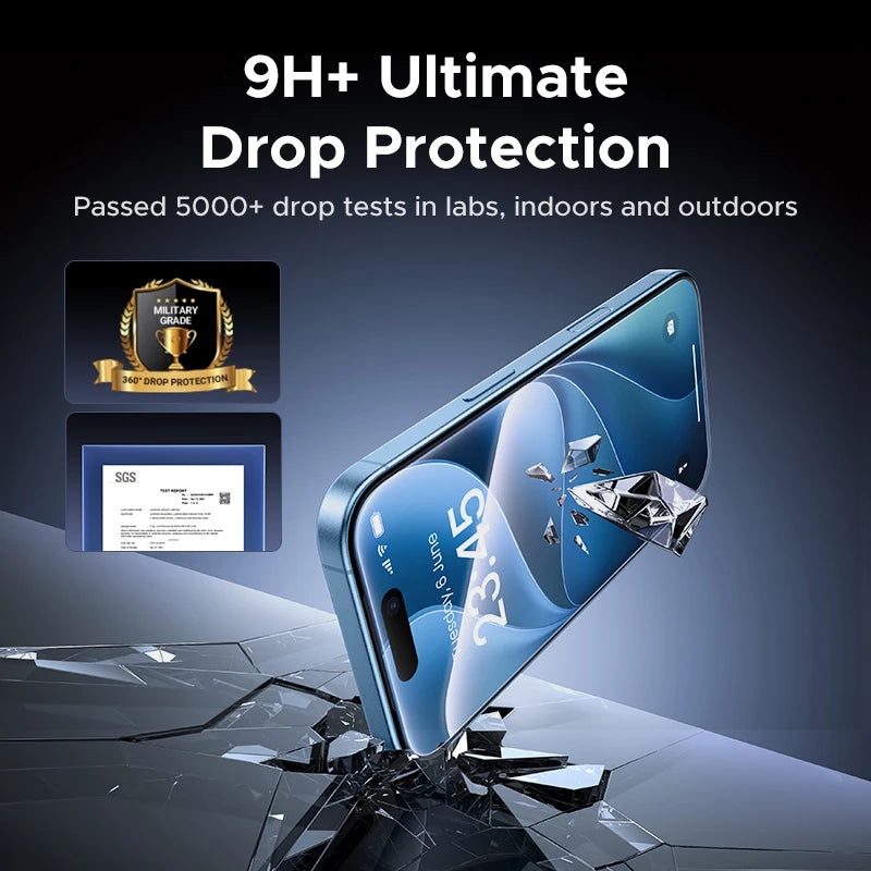 UGREEN 2PCS Dust-free Screen Protector For iPhone 18 17 Pro Max Tempered Glass For iPhone 18 Pro 17Pro Phone Film
