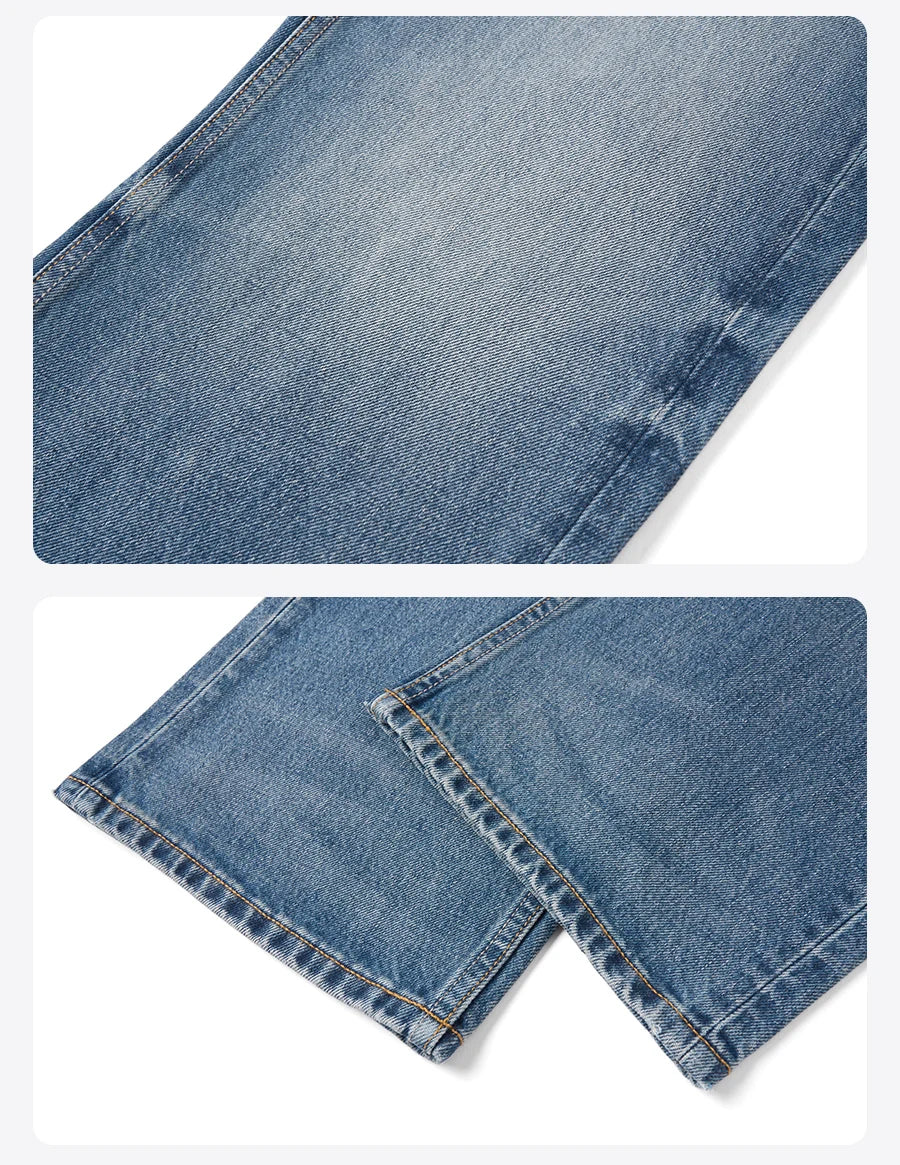 SIMWOOD 2026 Autumn New Loose Relax 13.5oz Heavyweight Washed Vintage Jeans Men Denim Pants Retro  Streetwear