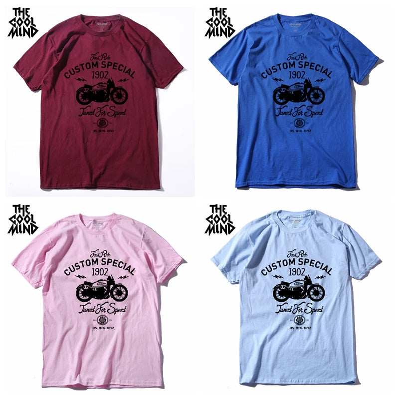 COOLMIND MO0311 Motor Graphic Cotton Tee