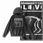 Night Prowler Cat Graphic Acid-Washed Black Hoodie