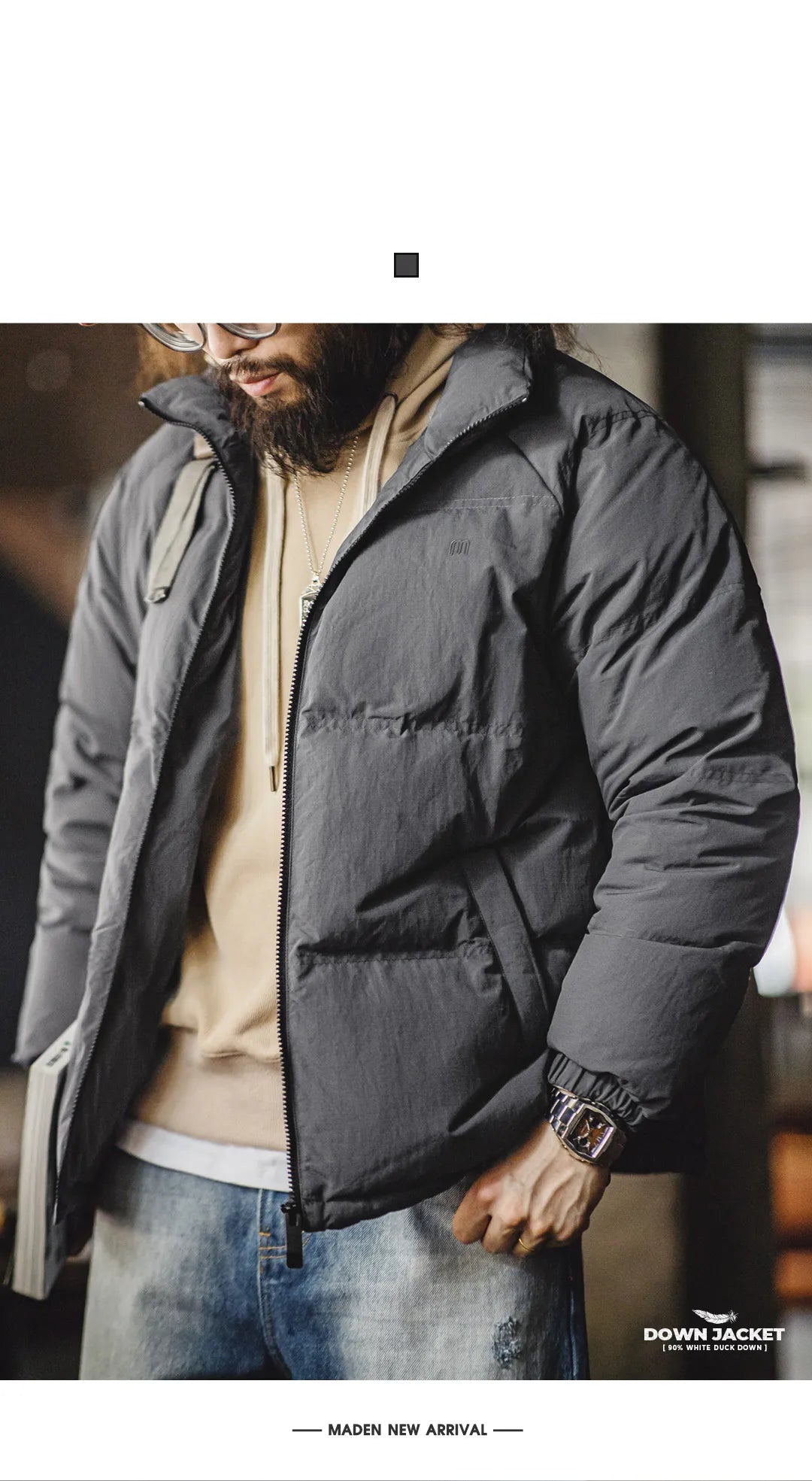 Maden White Duck Down Jacket