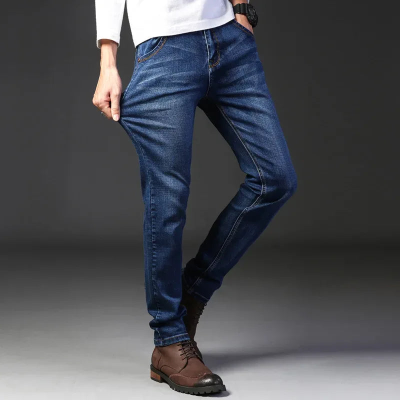 Men's Soft Straight Denim Jeans - ShopHub