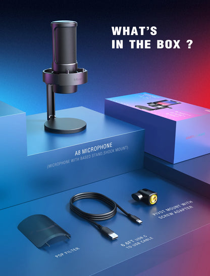 FIFINE USB microphone for recording and streaming, with a sleek design and adjustable stand, ideal for podcasting and gaming.