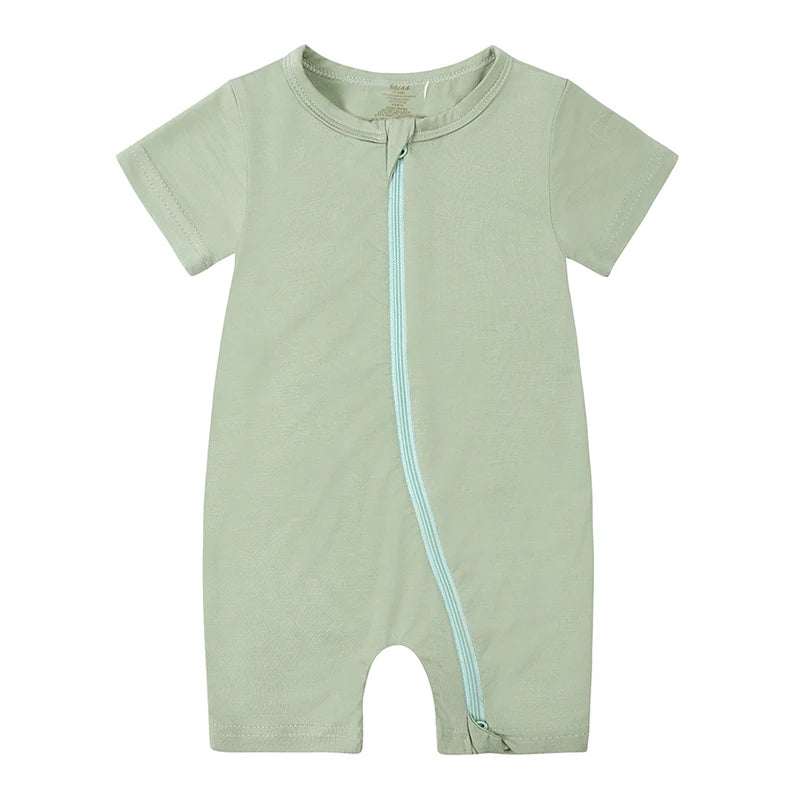 Kids Tales Little Breeze Bamboo-Blend Zip Baby Romper