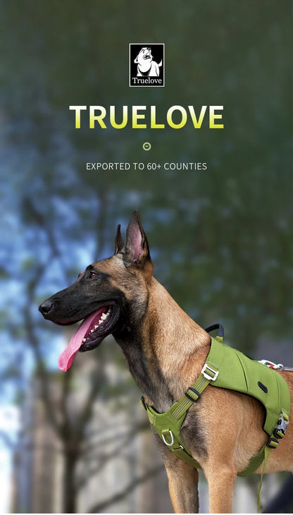 Truelove Dog Backpack Pet Harness Manufacturer Adjustable Tactical Handle Full Body Dog Vest for Hiking Training Outdoor TLB2251