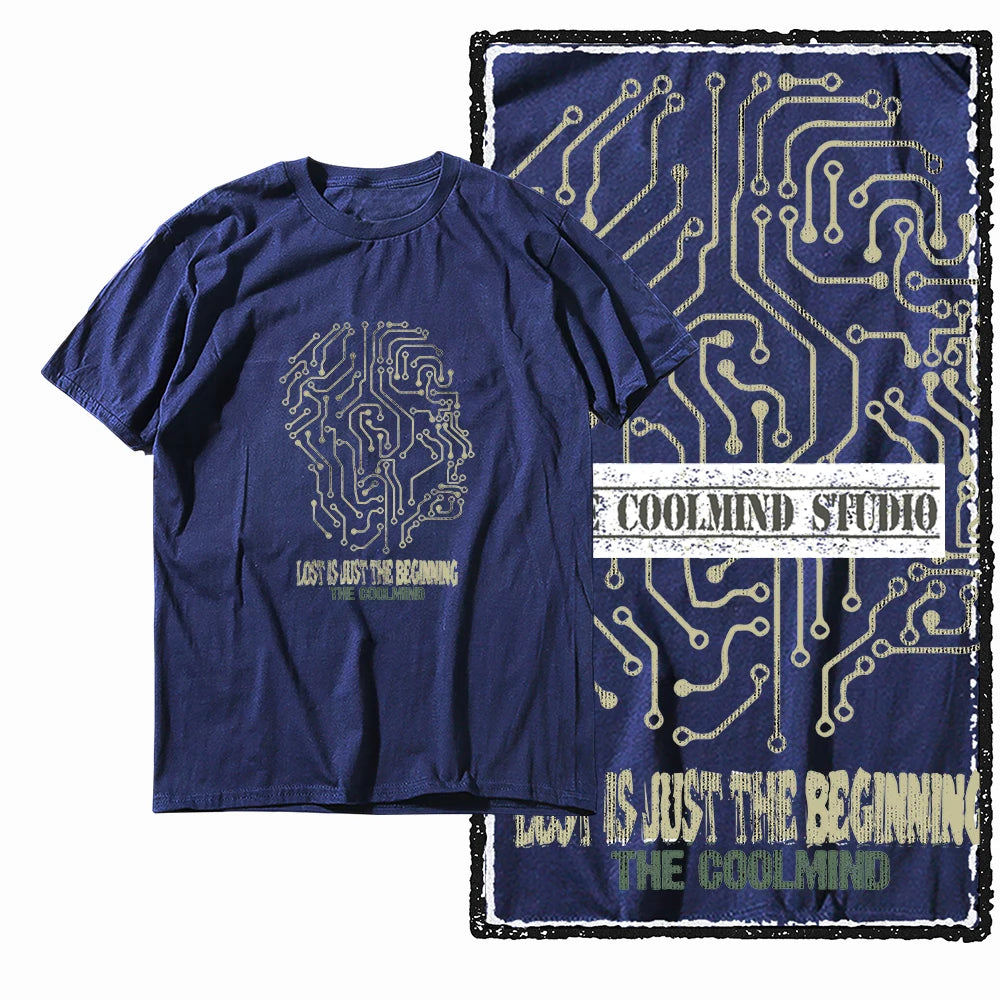 COOLMIND Unisex Circuit Mindset Graphic Cotton T-Shirt | Streetwear