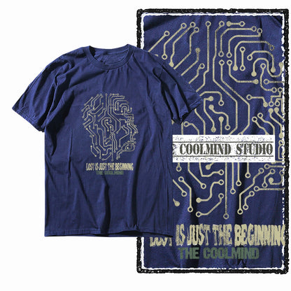 COOLMIND Unisex Circuit Mindset Graphic Cotton T-Shirt | Streetwear