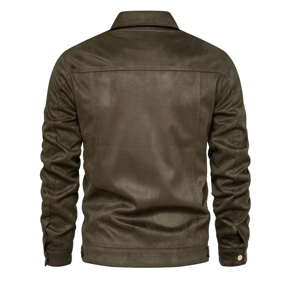 AIOPESON Autumn Winter Suede Leather Jackets - ShopHub