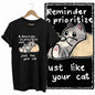 COOLMIND Cat Lover Graphic Cotton T-Shirt | Women's Relaxed Fit