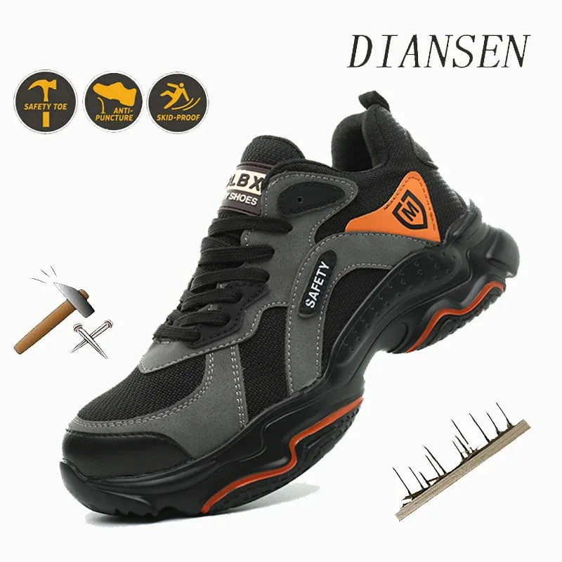 Unisex Safety Shoes Featuring Anti-Smash Steel Toe Protection - ShopHub