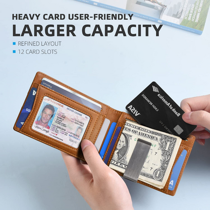 Rfid Microfier Leather Men's Luxury Wallets