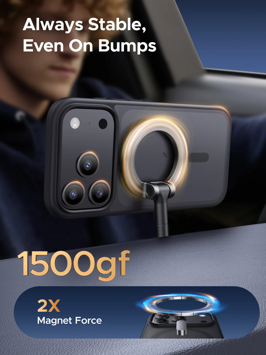 UGREEN Black Magnetic Case for iPhone 17 16