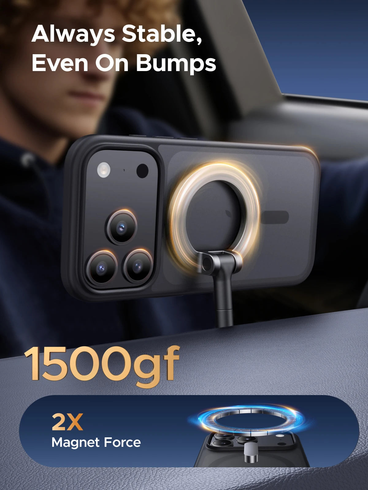 UGREEN Black Magnetic Case for iPhone 17 16