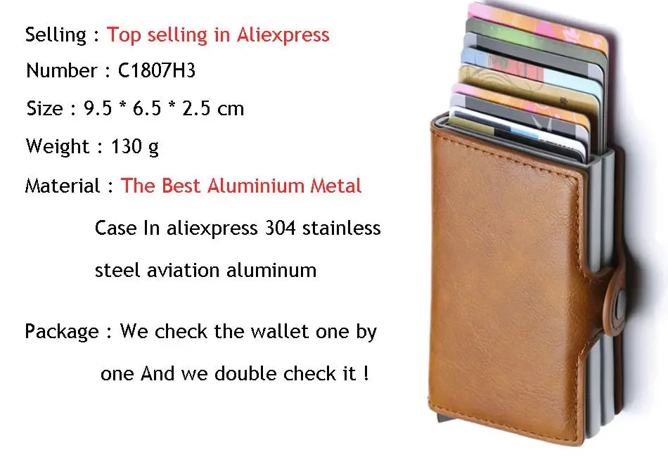 Carbon Fiber Anti Rfid Credit Card Holder