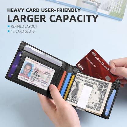 Rfid Microfier Leather Men's Luxury Wallets