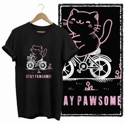 COOLMIND Cat Lover Graphic Cotton T-Shirt | Women's Relaxed Fit