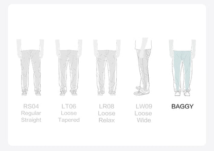 SIMWOOD 2026 Spring New Baggy Fit 11.3oz  Cotton Fabric Jeans Men Plus Size Casual Denim Chinos Pants