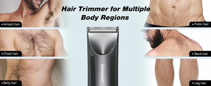 KENSEN S10 Electric Body Hair Trimmer for Men and Women – Versatile Grooming Clipper for Balls, Bikini, Groin, and Beard Removal